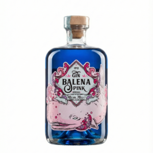 Bottiglia singola Gin Balena Pink gin artigianale italiano che cambia colore da blu a rosa